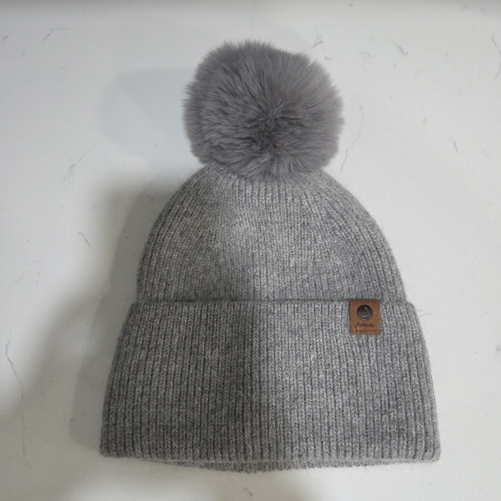 Cozy Gray Knit Hat